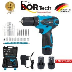 BORTECH Δραπανοκατσάβιδο Μπαταρίας 18V 2 ΜΠΑΤΑΡΙΕΣ 3Ah